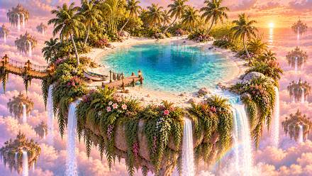 La plage et son lagon